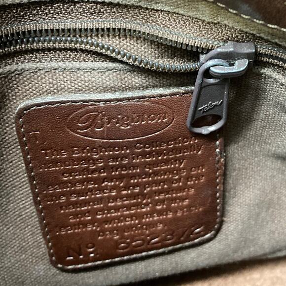 Brighton 652372 Brown leather basket weave crossbody - Picture 11 of 11